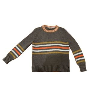 Wooden ships grey striped sweater